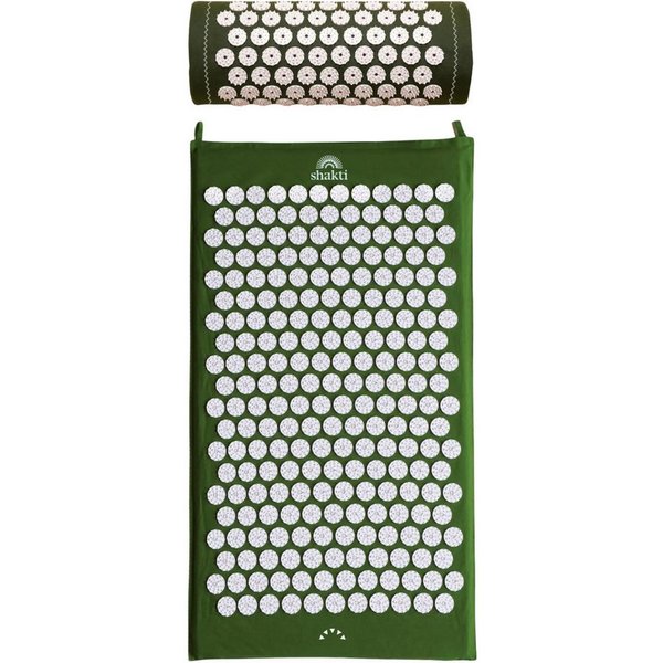 Shakti Mat Akupressurmatte Entspannung durch Akupressur - Faire Produktion, Bio-Baumwolle (Mit Matte und Kissen), Ethische Handarbeit, GOTS-zertifizierte Bio-Ba