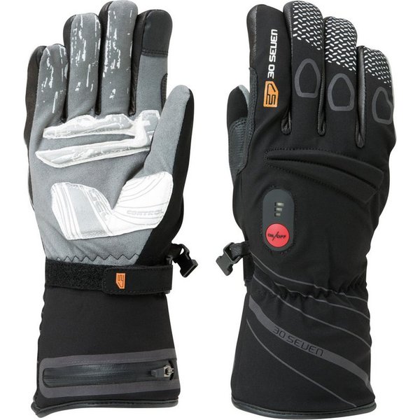 30seven Fahrradhandschuhe beheizte Handschuhe 7,4V Set inkl. 2 Akkus & Doppelladegerät