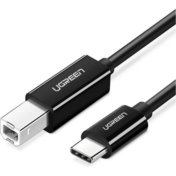 UGREEN US241 Drucker Kabel USB 2.0 2 Meter Kabel Typ-C 2.0 schwarz USB-Kabel, (200 cm)