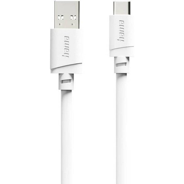 Hama USB-Ladekabel USB 2.0 USB-A Stecker, USB-C® Stecker 2 m Weiß 00201813 USB-Kabel