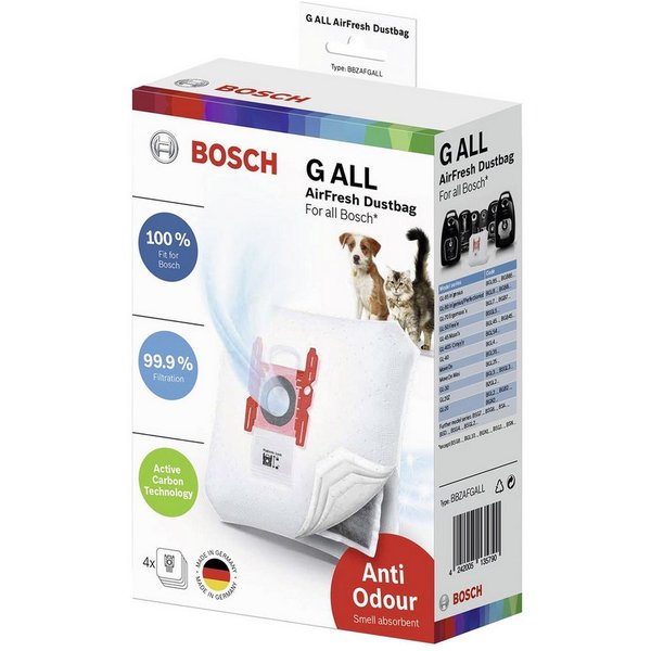 BOSCH Staubsaugerbeutel BBZAFGALL Staubsaugerbeutel