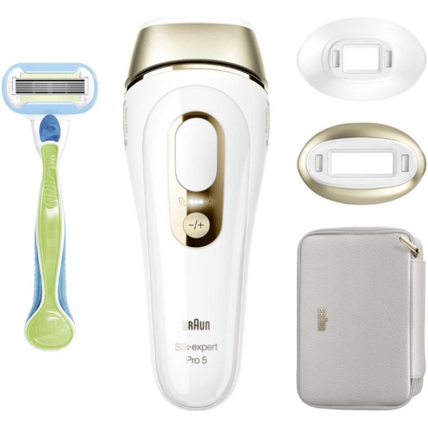 Braun IPL-Haarentferner Silk Expert Pro 5 PL5152 Haarentfernungsgerät, 400.000 Lichtimpulse, UV-Filter, Skin Pro 2.0 Sensor