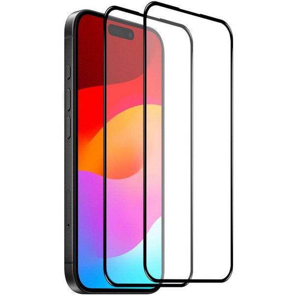 Wigento Displayschutzglas Full Cover 2x für Apple iPhone 18 Pro Max 3D 9H Hartglas Bildschirm für Apple iPhone 18 Pro Max, Spar Set 3D Full Display Schutz Glas