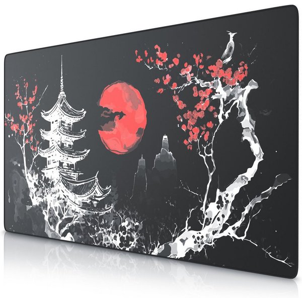 Titanwolf Gaming Mauspad XXXL Speed Mousepad 1200 x 600 x 3 mm, große Schreibtischauflage (1-St), rutschfest, abwaschbar, Geschwindigkeit & Präzision, Japan Ink