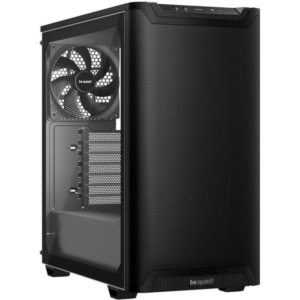be quiet! PC-Gehäuse Pure Base 501 Airflow Window Black, 2 vorinstallierte Pure Wings 3 140mm PWM-Lüfter