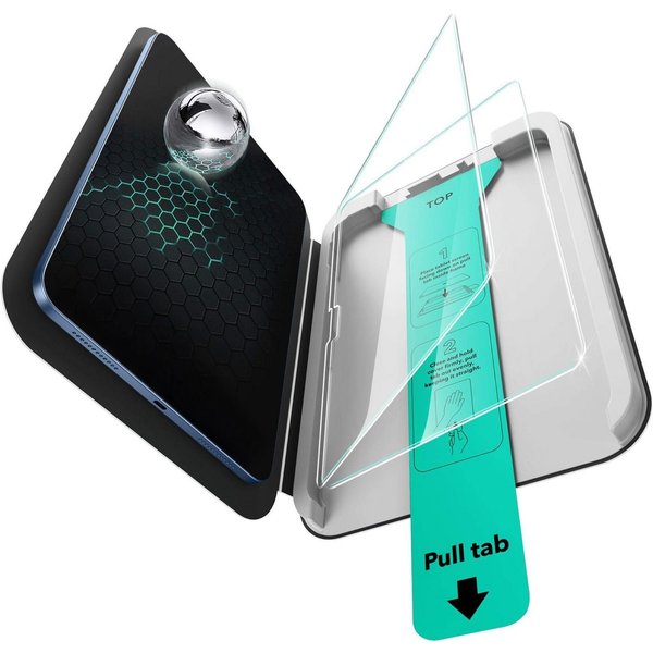ESR Displayschutzglas Tempered-Glass Displayschutz für Apple iPad Air 11" (2025 & 2024), 2 Stück, 2er Pack, wasserabweisend, Kratzfest