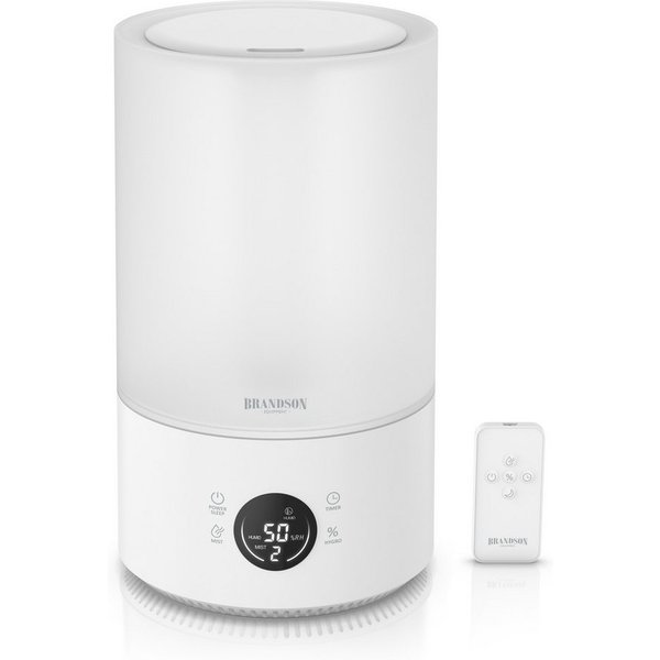 Brandson Luftbefeuchter digital mit Display, 3 Nebelstufen, Timer, 4,2 L Wassertank, 4.2 l Wassertank, fürs Schlafzimmer, Fernbedienung, Abschaltautomatik, sehr