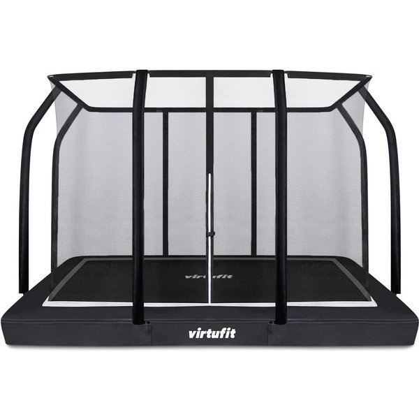 VirtuFit Bodentrampolin VirtuFit Boden Eingebautes Trampolin mit Sicherheitsnetz - 213 x 305 c