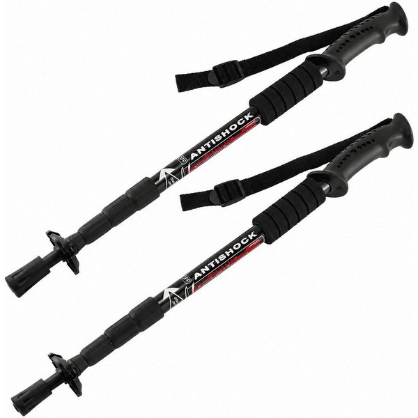 MidGard Nordic-Walking-Stöcke Gehstock Stöcke Teleskop verstellbar Antischock Dämpfung Wanderstöcke (2 St), höhenverstellbar, mit Antischock Dämpfung
