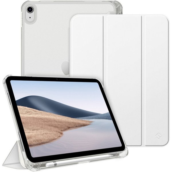Fintie Tablet-Hülle für iPad 11 Generation 11‘’ 2025 (A16), iPad 10 Generation 10.9'' 2022, ultradünn, mit Stifthalter, transparenter Rückseite, Auto Schlaf/Wac