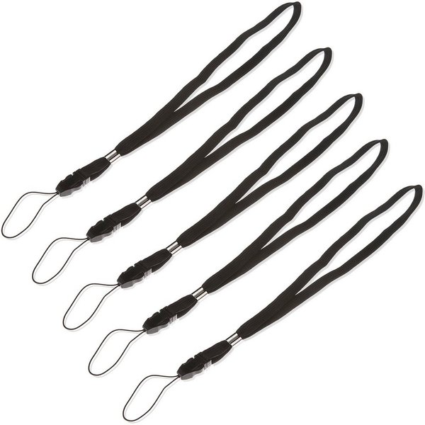 Poppstar Handschlaufe (5-St), Handschlaufen 5 Stück für Kamera, Handy (Umfang 34cm) schwarz