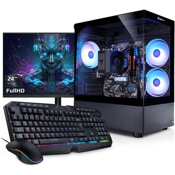 Kiebel Online Allround PC-Komplettsystem (24", AMD Ryzen 7 AMD Ryzen 7 5700G, Radeon, 16 GB RAM, 500 GB SSD, ARGB-Beleuchtung)