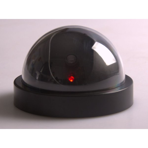 BURI Überwachungskamera Attrappe Sicherheitskamera-Attrappe mit rotem LED Dummy Fake Kamera Drahtlos