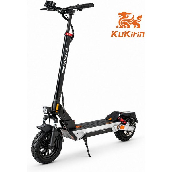 Vankel E-Scooter KuKirin M4 Max EScooter 800W 48V 18.2Ah 64km 45km/h 10 Zoll mit Sitz, Federung LED Display Scheibenbremse IP54 1000W Spitze klappbar