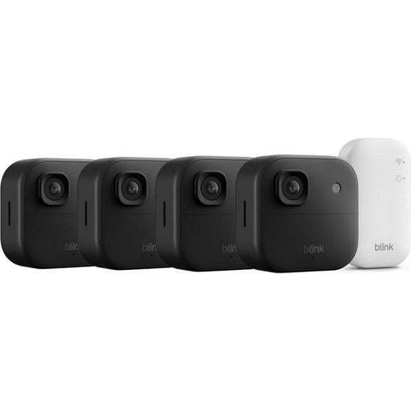 blink IP-Überwachungskamera Outdoor 4 4er Kameraset 2K+ (4-tlg., inkl. Sync Module Core, 2K+, Nachtsicht, 2-Wege-Audio)