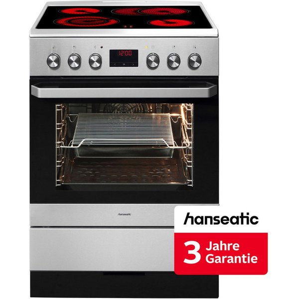 Hanseatic Elektro-Standherd 6022CE3.334eEHITaD(Xv), inkl. 3 Jahre Herstellergarantie