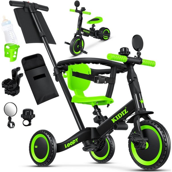 KIDIZ Laufrad, 6in1 Dreirad Loopy Laufräder Lauffahrrad Kinderdreirad