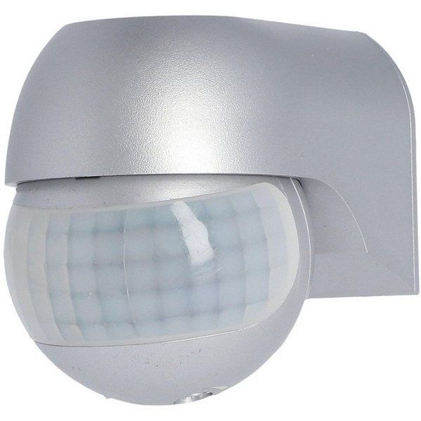 UNITEC Bewegungsmelder Infrarot Aufputz Bewegungsmelder 180° IP44 Silber, (Set, 1-St), Drehbar Neigbar 12m Wand Sensor Außen Outdoor Melder Wandmontage
