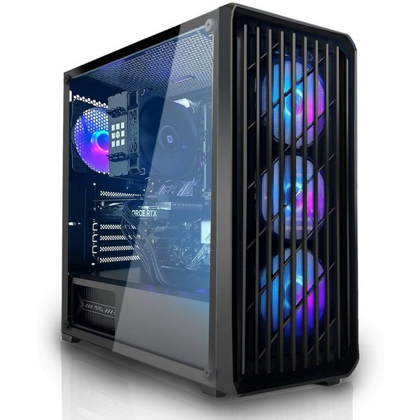 SYSTEMTREFF AMD Ryzen 5 7500F mit AMD Radeon RX 9060 XT 16GB Gaming-PC (AMD 7500F 7500F, Radeon RX 9060 XT, 16 GB RAM, 1000 GB SSD, Luftkühlung)