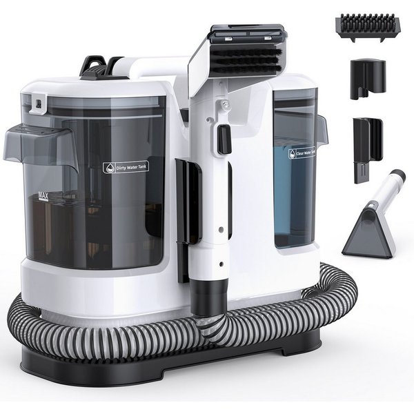 lubluelu Teppichreinigungsgerät Tragbar Polsterreiniger Waschsauger Teppichreiniger Dual Tank 3in1, 450 W, mit 13500pa Saugkraft