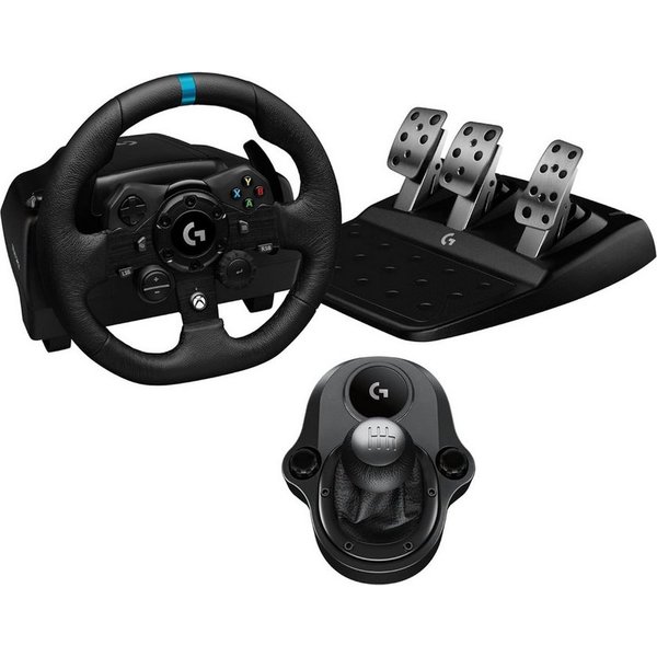 Logitech G923 Lenkrad mit Pedalen und Schaltung Xbox X, S, One PC Windows Gaming-Lenkrad (Driving Force Komplett Set mit 6 Gänge Schaltknauf Schalthebel, Rennle
