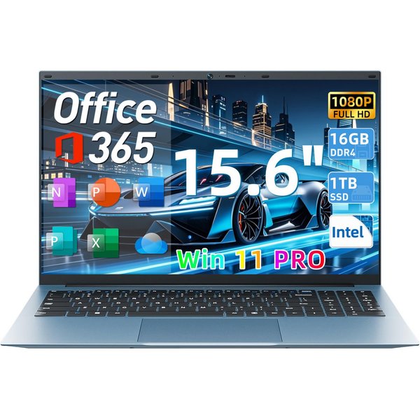 MENGHU 15,6 Zoll FHD IPS Laptop 16GB RAM 1TB SSD Windows 11 PRO WiFi 6 LAN Notebook (Intel® Celeron® N5100 , Intel® UHD Graphics, 16 GB, 1024 GB SSD)