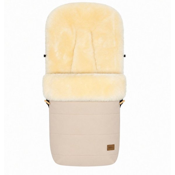 Fillikid Fußsack Winterfußsack Bernina Lammfell Exklusiv, Warmer Winterfußsack mit echtem Merino-Lammfell wasserabweisend und