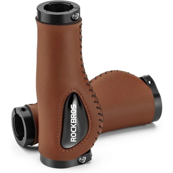 ROCKBROS Fahrradlenkergriff Leder-13 cm ergonomisches Design kompatibel mit den meisten Fahrrädern