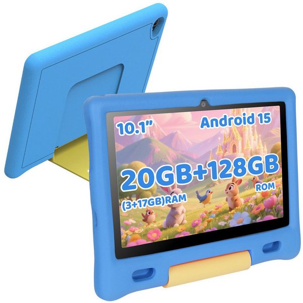 BUFO 10 Zoll 3GB RAM, 128GB, 1280x800 HD Display, Wi-FI 6, 5000mAh, Kinder Tablet (10", 128 GB, Android 15, 5G WiFi, Android 15 Kinder-Tablet mit Elternkontroll