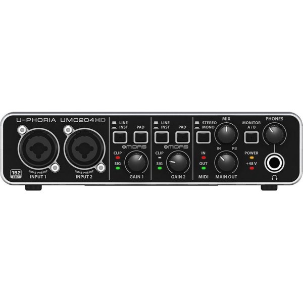 Behringer Digitales Aufnahmegerät (UMC204HD U-Phoria - USB Interface)