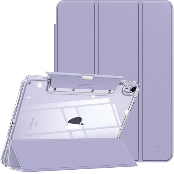 Fintie Tablet-Hülle für iPad Air 11'' M4/M3/M2(2026/2025/2024), iPad Air 5/4 Gen 2022/2020 10,9 Zoll, kristallklare Rückseite mit diskretem, einziehbarem Stifth
