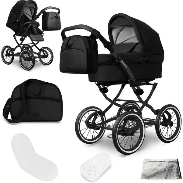 bergsteiger Kombi-Kinderwagen Venedig Retro-Kinderwagen 3in1, (10-tlg)