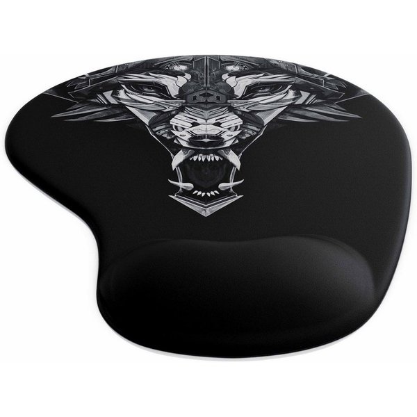 Titanwolf Gaming Mauspad Office Gel Mousepad mit ergonomischer Handgelenkauflage (1-St), Handballenauflage, Gelpolster ergonomisch, abwaschbar, schwarz