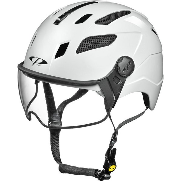 CP premium helmets Fahrradhelm Chimayo Urban mit Clear-Visier Fahrradhelm E Bike Helm white/white
