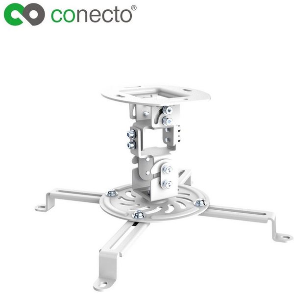 conecto Beamer-Deckenhalterung Universal Projektor- Beamer Deckenhalterung, (schwenkbar um 360°, neigbar)
