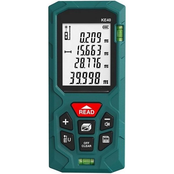 Athlix Entfernungsmesser Digitales Entfernungsmessgerät bis 120m Laser Messgerät Entfernung, Misst Entfernung, Fläche, Volumen, Addition, Subtraktion