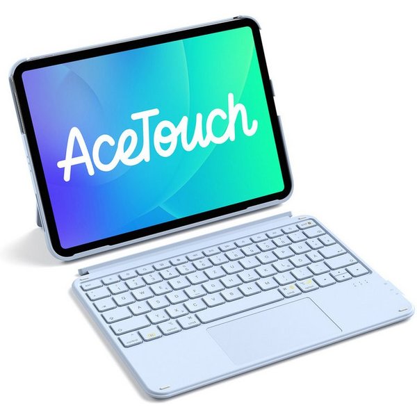 Inateck für iPad 11 Gen A16, 11 Zoll iPad Air M4 M3, iPad 10, iPad Pro 4/3/2/1 iPad-Tastatur (Ultraleichte, Abnehmbare Tastatur mit Touchpad, Tragbar)