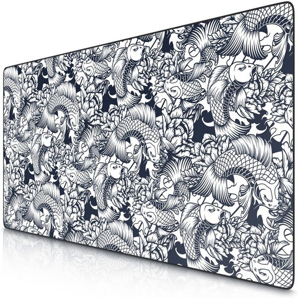 Titanwolf Gaming Mauspad XXXL Speed Mousepad 1200 x 600 x 3 mm, große Schreibtischauflage (1-St), rutschfest, abwaschbar, Geschwindigkeit & Präzision, Kois, Gam