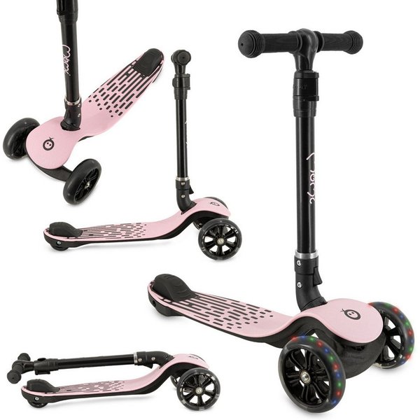 MoMi Dreiradscooter San, 0 km/h, 3-Rad Roller mit LED-Rädern & Klappfunktion