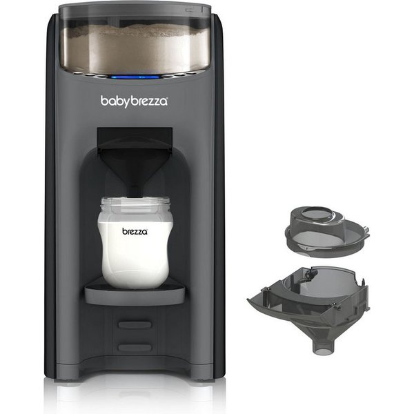 Baby Brezza Babyflaschenwärmer Automatischer Flaschenzubereiter mit 2 Milchpulvertrichtern, mischt Wasser und Milchpulver klumpenfrei per Knopfdruck