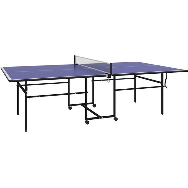 HOMECALL Tischtennisplatte Tischtennisplatte klappbar Tischtennisspiel-Set,mit Rollen und Bremsen (multifunktionale Tischtennisplatte für Indoor & Outdoor, inkl