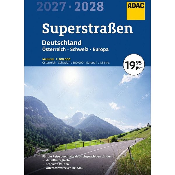 ADAC Superstraßen Autoatlas 2027/2028 Deutschland 1:200.000, Österreic / diverse