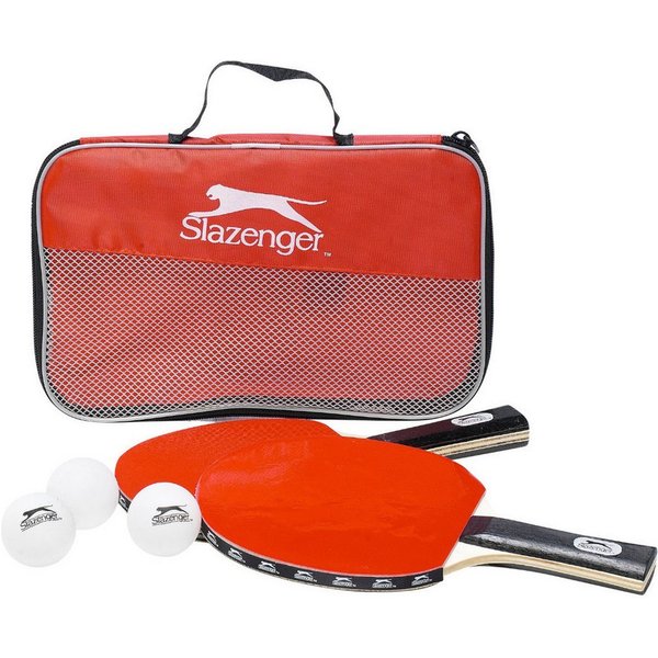Slazenger Tischtennisschläger Tischtennis Set 6‑tlg Slazenger Schläger Bälle Tasche (Set, 6-tlg., Set), Komplettset, spielbereit
