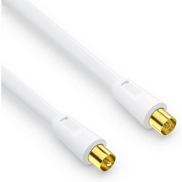 conecto conecto TV Antennenkabel, Koaxial Kabel, weiß TV-Kabel, (1500 cm)