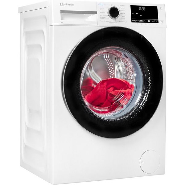 BAUKNECHT Waschmaschine B WM 8A7 BS, 8 kg, 1400 U/min, Adaptive Wash – Intelligente Anpassung der Programme an Ihre Wünsche