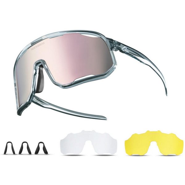 ROCKBROS Fahrradbrille Photochromatisch Sonnenbrille Outdoor MTB Rennrad Sportbrille, (1-St), für Damen und Herren Fahrradbrille