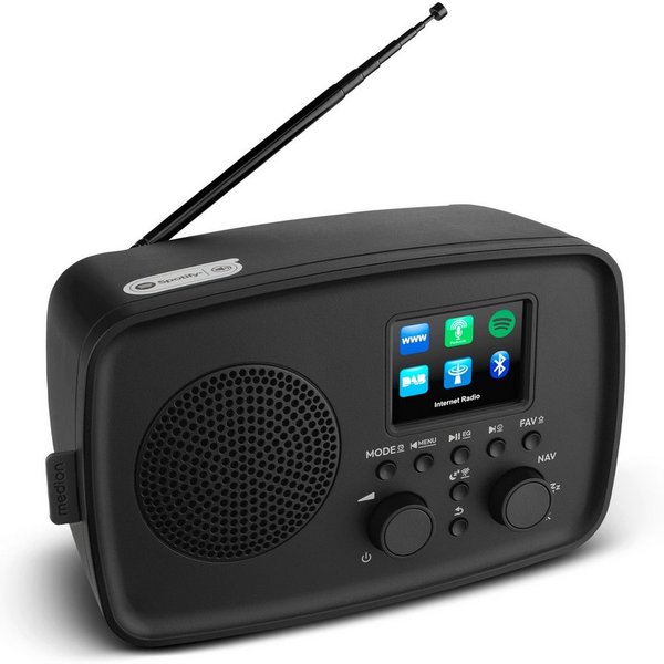 Medion® LIFE Internetradio IRE-1 (MD89318) Radio (Digitalradio (DAB), 5 W, DAB+/UKW-Empfang, Senderspeicher, 5 Watt (RMS)