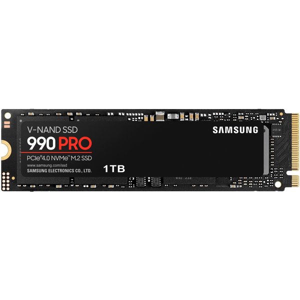 Samsung 990 PRO NVMe™ M.2 interne SSD (1 TB) 7450 MB/S Lesegeschwindigkeit, 6900 MB/S Schreibgeschwindigkeit