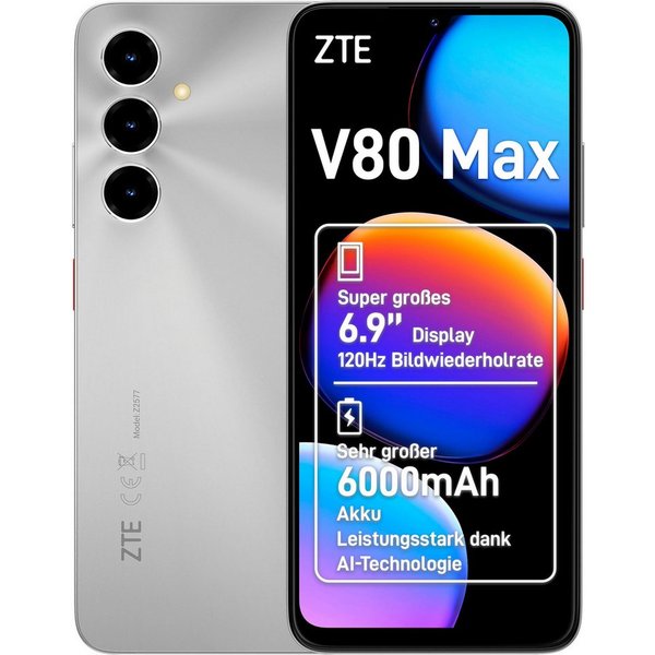 ZTE V80 Max Smartphone (17,52 cm/6,9 Zoll, 128 GB Speicherplatz, 50 MP Kamera)