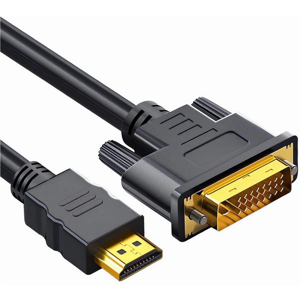 Bolwins M50 HDMI zu DVI Kabel 1,5 m, 1080p, PC & TV, 24+1 Stecker HDMI-Kabel, HDMI Stecker (19-polig), DVI-D Stecker (150 cm), HDMI auf DVI-D Adapterkabel, bidi
